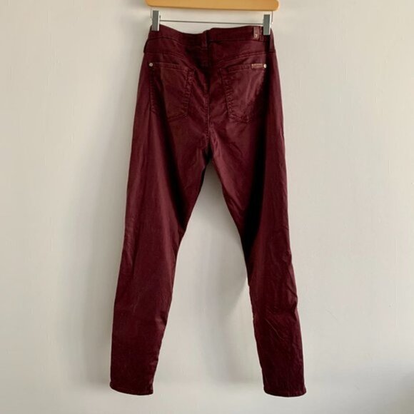 7famk B(AIR) Colour Ankle Skinny Jean Denim in Oxblood - Picture 9 of 16